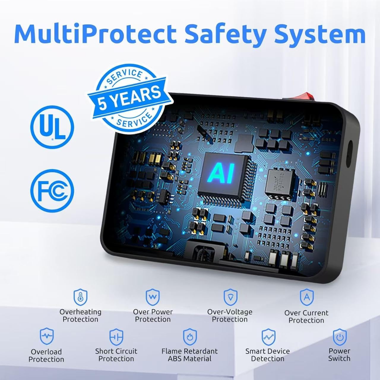 4-Port Charging Station for Multiple Devices, USB Charging Dock - UL & FCC Certified Charging Station Organizer, Compatible with Cell Phones, iPads, Kindle Tablets, and Other Electronics (Black) - Image 5