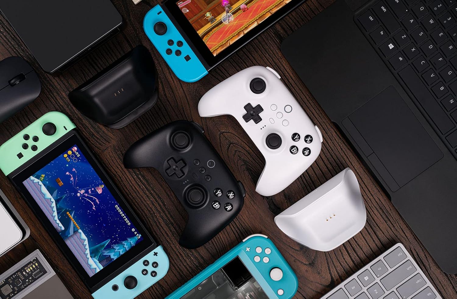 8Bitdo Ultimate Bluetooth Controller with Charging Dock, Wireless Pro Controller with Hall Effect Sensing Joystick, Compatible with Switch, Windows and Steam Deck (Black) - Image 7