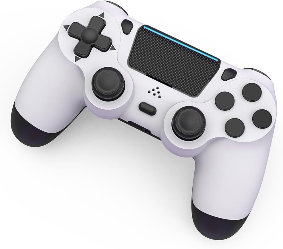 MOVONE Wireless Controller Dual Vibration Game Joystick Controller for Ps4 Controller/Slim/Pro,Compatible with PS4 Console(White ) - Image 4