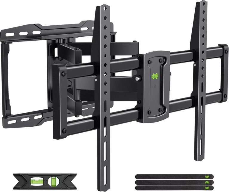 USX Mount UL Listed Full Motion TV Wall Mount for Most 42-85 inch, TV Mount Swivel and Tilt,Wall Mount Bracket with Dual Articulating Arms Up to 132lbs, VESA 600x400mm, 16″ Wood Studs, XML019